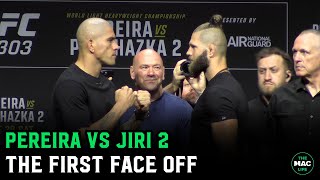 Alex Pereira vs Jiri Prochazka 2 First Face to Face [upl. by Shult]