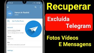 Como recuperar batepapo imagens mensagens e vídeos excluídos do Telegram 2022 [upl. by Eustashe740]