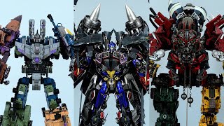 【Stop Motion Animation】Transformers Combiners Compilation Ft Optimus Prime JetPower Devastator [upl. by Colis]