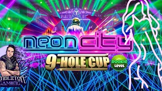 Golf Clash  Hole 6 Albatross  Neon City Qualifying Round  9 hole cup [upl. by Anertak603]