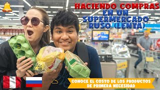 comprando en un supermercado rusocosto de vida en rusiacostos de productosperuano en rusia [upl. by Grinnell]