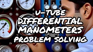 U  Tube Differential Manometer Problem Solving  Manometers  Types of Manometers  Telugu Lecture [upl. by Jaine]