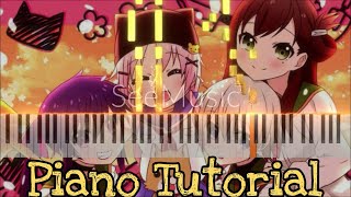 Friend Shitai Gakkou Gurashi Opening Easy Piano Tutorial [upl. by Ilrebmik613]