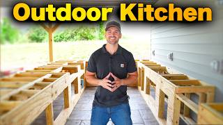 How To Build An Outdoor Kitchen  DIY [upl. by Hakim]