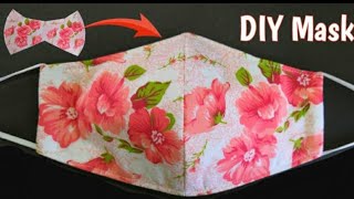 फेस मास्क बनाने का आसान तरीका 10 How to make a fabric face mask at home face mask sewing tutorial [upl. by Nonnahc]