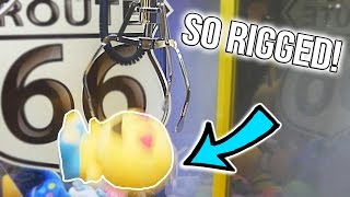 THE MOST RIGGED CLAW MACHINE EVER  Arcade Games [upl. by Enilraep154]