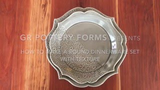 Pottery Tutorial  How to Make a Dinnerware Set with Texture [upl. by Yot]