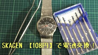 【108円ポッキリ】 SKAGEN 電池交換 [upl. by Stickney]