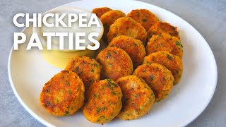 Chickpea Patties Recipe  The Best Chickpea Recipe Ever Sweet Potato Chickpea Patties [upl. by Bittner]