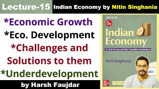 E15 Economic Growth VS Economic Development Underdevelopment  Nitin Singhania Indian Economy UPSC [upl. by Elexa]