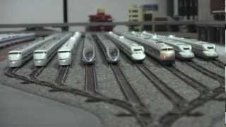 Nゲージ 新幹線0系走行シーン お座敷レイアウト Ngauge BulletTrain Series 0 [upl. by Nahk]