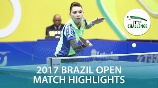 2017 Brazil Open Highlights Bernadette Szocs vs Audrey Zarif Final [upl. by Goles]