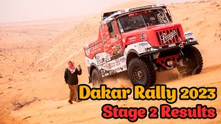 Results 2 Stage Dakar 2023  Truck Ales Loprais Won the Second Stage [upl. by Ravel]