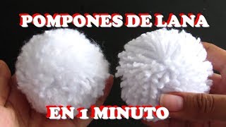 POMPÓN de LANA en 1 MINUTO 😱 FÁCIL y RÁPIDO  Latin DIY [upl. by Kuska]