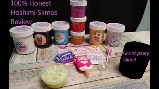 100 Honest Hoshimi Slimes Review 50 Slime Review  6oz MYSTERY SLIME [upl. by Ellennoj]