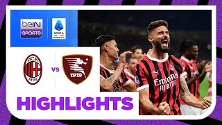 AC Milan 33 Salernitana  Serie A 2324 Match Highlights [upl. by Wildee]