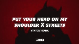 Red Silhouette challenge  put your head on my shoulder x streets lyrics TikTok Remix [upl. by Gena]