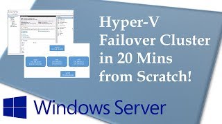 Create HyperV Failover Cluster with Windows Server 2016 in 20 minutes Step by step from scratch [upl. by Trebbor145]