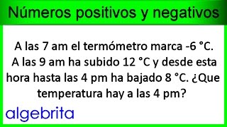 Variación de temperaturas con el tiempo Números positivos y negativos 181 [upl. by Tnattirb]