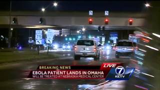 Ebola patient lands in Omaha [upl. by Norward]