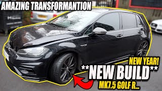 NEW YEAR NEW BUILD Rebuilding my Damaged 2016 VW MK75 GOLF R AMAZING TRANSFORMATION [upl. by Akemhs748]