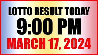 Lotto Result Today 9pm Draw March 17 2024 Swertres Ez2 Pcso [upl. by Rosenfeld201]