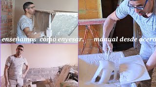 Enseñamos como enyesar manual desde acero y tutorial de las herramientas que uso de yeso [upl. by Glimp]