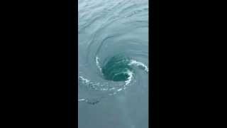 Whirlpool In The Ocean Cornwall UK [upl. by Fonsie]