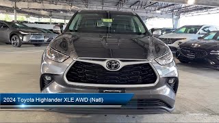 2024 Toyota Highlander XLE AWD Natl [upl. by Hazeefah]