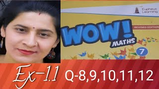 WOW MATHS  Class7  Integers Ex11 Q89101112 [upl. by Ennayar64]