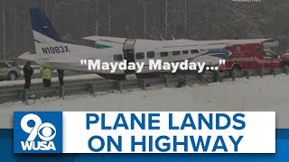 Audio from pilot who landed plane on highway in Virginia [upl. by Drews912]