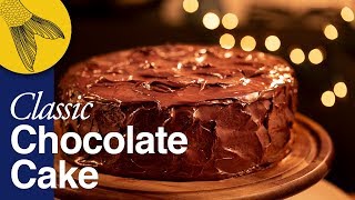 Chocolate Cake with Rich Chocolate Ganache—Christmas Special Easy Cake Recipe [upl. by Maite]