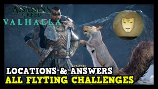 Assassins Creed Valhalla All Flyting Answers amp Locations Slam Master Trophy  Achievement Guide [upl. by Etz]