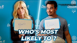 Katherine McNamara amp Alberto Rosende Shadowhunters play Whos Most Likely [upl. by Emor]