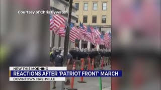 Reactions after Patriot Front march in downtown Nashville [upl. by Allcot]