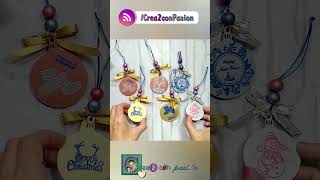 BOLAS DE MADERA CON EMBOSSING crea2conpasion diy navidad [upl. by Ahcatan]