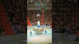 Acrobats jump beautifully in circus [upl. by Kilbride]