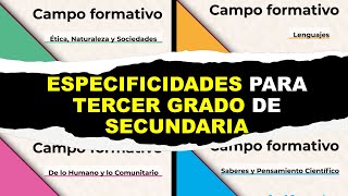 Soy Docente ESPECIFICIDADES PARA TERCER GRADO DE SECUNDARIA [upl. by Sartin790]