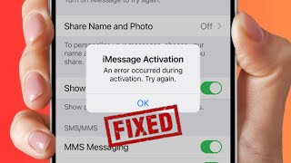 How To Fix iMessage  Facetime Activation Error  An Error Occurred During Activation Try Again [upl. by Rea797]