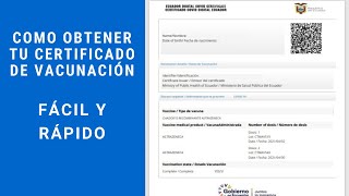 Así puedes conseguir tu Certificado COVID de Vacunación [upl. by Hayse]