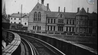 Early train film  View from an Engine Front  Barnstaple 1898 [upl. by Ecienaj926]