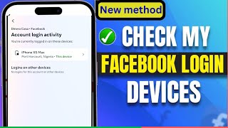 How To Check My Facebook Login Devices [upl. by Wager]