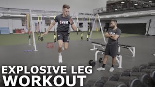 Full Explosive Leg Workout For Footballers  Increase Your Leg Power and Explosiveness [upl. by Mischa]