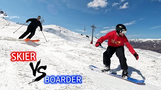 Skier VS Snowboarder Race [upl. by Hnoj]