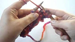 How To Continental Knitting Purl Stitch German Method [upl. by Morgun255]