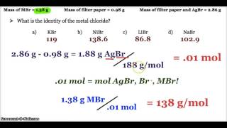 AP Chemistry Gravimetric Analysis Problems [upl. by Etnuahc356]