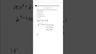 The discriminant SAT math satmath satprep highschool college algebra geometry math maths [upl. by Chemosh]