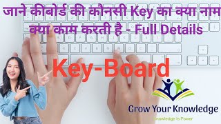 Keyboard Keys uses।। कीबोर्ड की के नाम और उपयोग।। Computer Keyboard।। कीबोर्ड Keys की Full Details।। [upl. by Kariv]