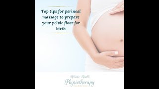 When to start and how to do a perineal massage [upl. by Jerusalem]