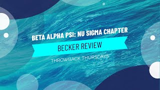 Beta Alpha Psi Nu Sigma Chapter Throwback Thursdays Episode 1 Becker Spring 2019 [upl. by Drapehs]